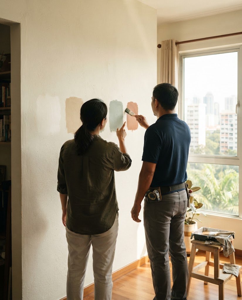 Choosing paint colours with samples